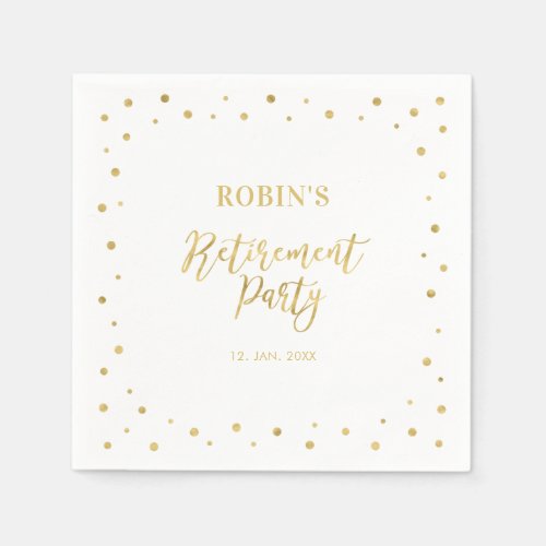 White & Gold | Chic Confetti Retirement Party