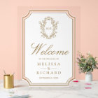White Gold Chinoiserie Crest Wedding Welcome