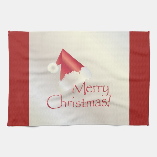 White gold Christmas Towel (Horizontal)
