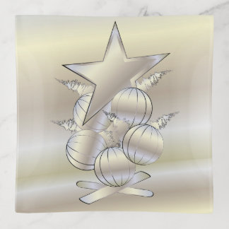 White gold Christmas Trinket Tray