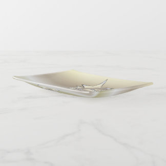 White gold Christmas Trinket Tray