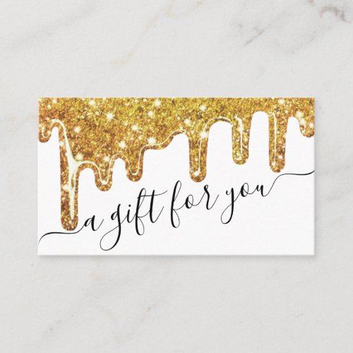 White Gold Chunky Glitter Drips Gift Certificate