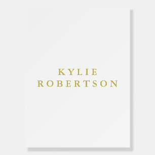 White & Gold Colors Professional Trendy Plain Foam Board