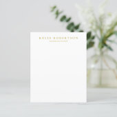 White Gold Colors Professional Trendy Plain Paper (Standing Front)