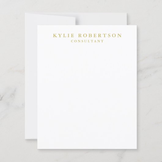 White Gold Colors Professional Trendy Plain Paper (Front)