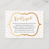 Personalized Recipe Cards - Pink & Gold Confetti