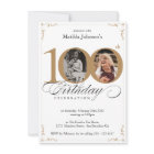 White Gold Custom Photo 100th Birthday Party