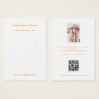 White gold earring jewelry photo QR display card