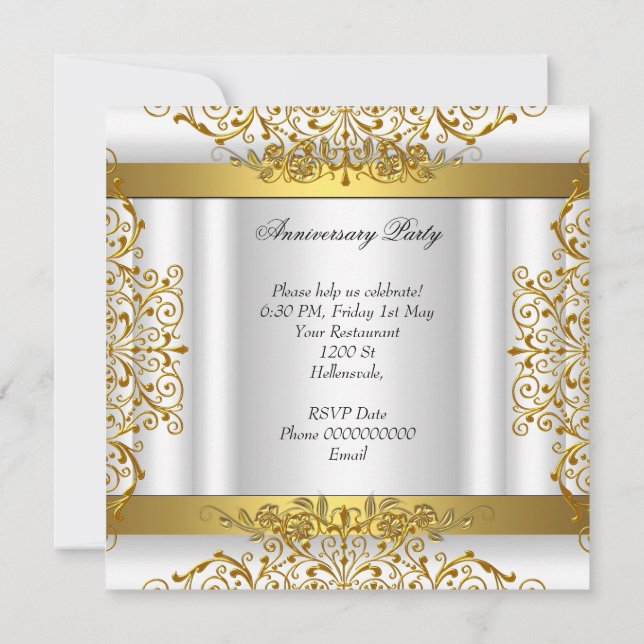 Golden Anniversary Invitations Samples Free 50th Wedding Anniversary