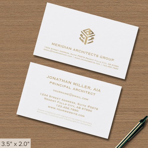 White Gold Engineer Business Card