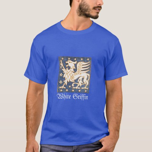 WHITE GOLD FANTASY GRIFFIN IN BLUE T_Shirt