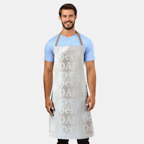 White Gold Festive  best DAD ever  Fathers Day Apron