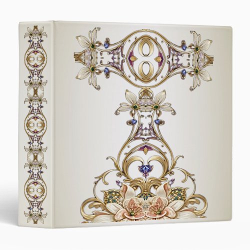 White Gold Floral Album Binder