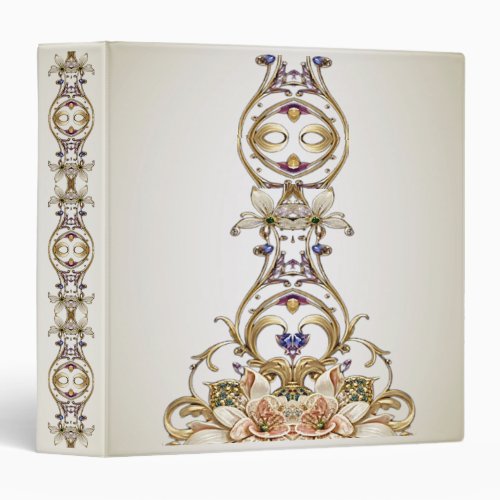 White Gold Floral Album Binder