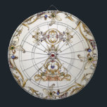White Gold Floral Dartboard<br><div class="desc">Beautiful White Gold Floral Dartboard</div>