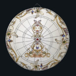 White Gold Floral Dartboard<br><div class="desc">Beautiful White Gold Floral Dartboard</div>