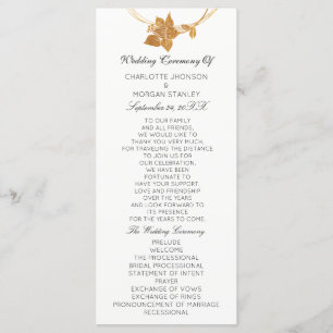 White Gold Floral Event Wedding Program Offical1