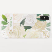 White Gold Floral new bride phone cover (Back (Horizontal))