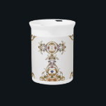 White Gold Floral Pitcher<br><div class="desc">Beautiful White Gold Floral Pitcher</div>
