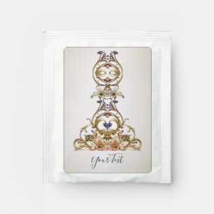 White Gold Floral Tea Bag Drink Mix