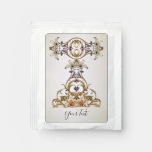 White Gold Floral Tea Bag Drink Mix