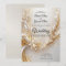 White Gold Floral Wedding Invitation