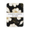 White Gold Flowers on Black Salon Hair Stylist