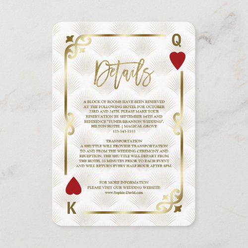 White Gold Gatsby Casino Las Vegas Poker Wedding