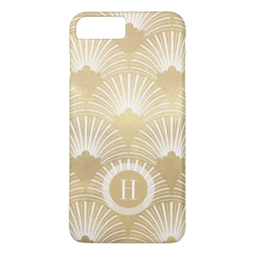 White  gold geometric art_deco pattern iPhone 8 plus7 plus case