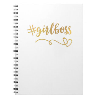 White + Gold #girlboss Notebook/Journal Notebook