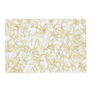 White Gold Glam Glitzy Birthday Placemat