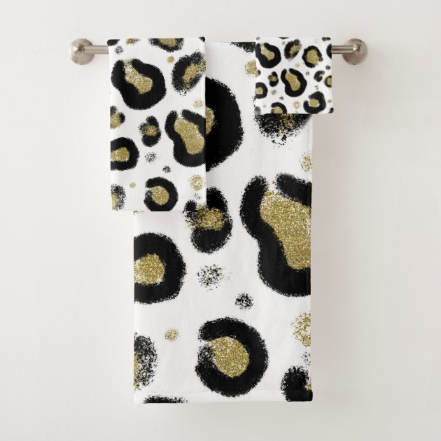 Leopard print best sale bath towel set