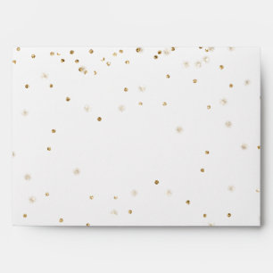 White Gold glitter confetti sparkle   Envelope
