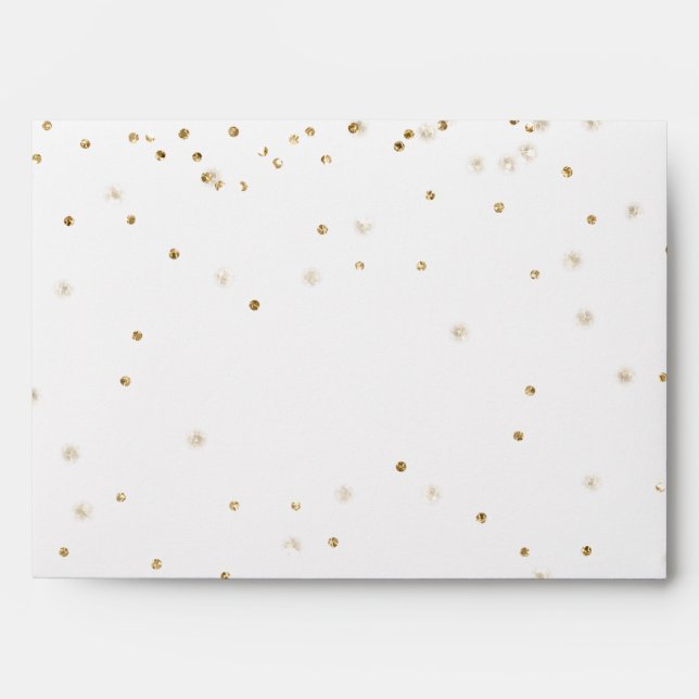 White Gold glitter confetti sparkle   Envelope (Front)