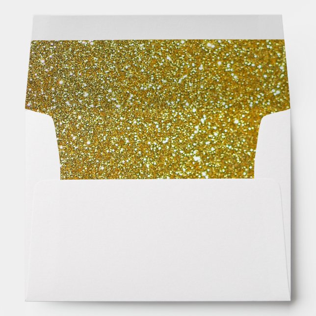 White Gold Glitter Envelope (Back (Bottom))