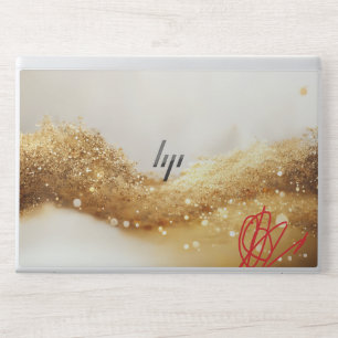 White Gold Glitter HP Laptop Skin