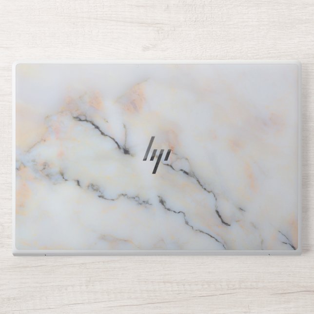 White gold glitter marble HP EliteBook 850  HP Laptop Skin (Front)