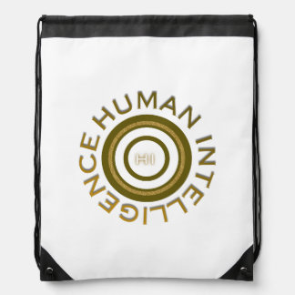 White/Gold H.I. Drawstring Bag