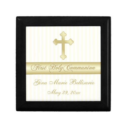 White Gold Holy Communion Keepsake Jewelry Box