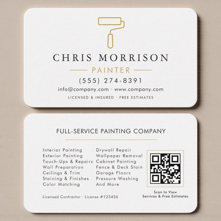 White Gold Home Painter Business Card