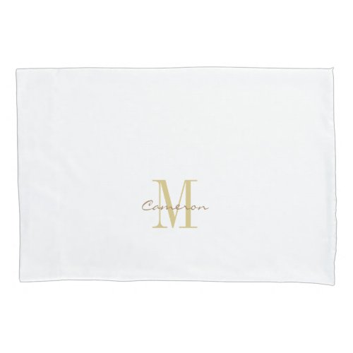  White Gold Initial and Name Personalized Pillow Case