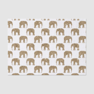 White gold jungle elephant party tissue tissue paper