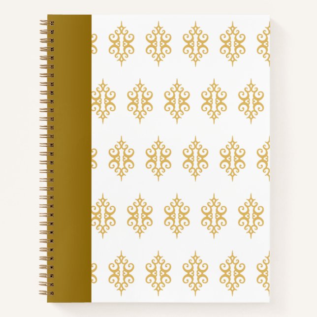 White Gold Lace Guestbook Notebook Gift (Front)