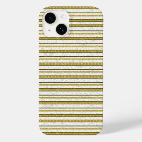 White gold lace stripes pattern Case_Mate iPhone 14 case