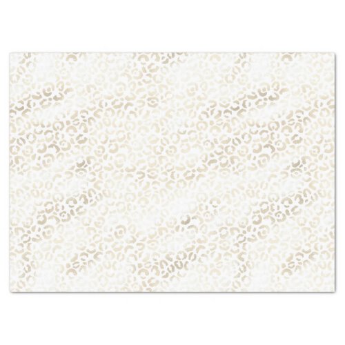 White Gold Leopard Print Tissue Paper