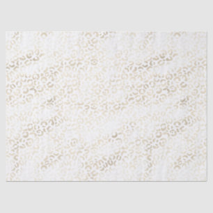 White Gold Leopard Print Tissue Paper