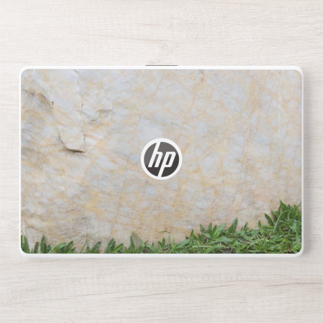 White Gold Marbel HP Laptop Skin (Front)