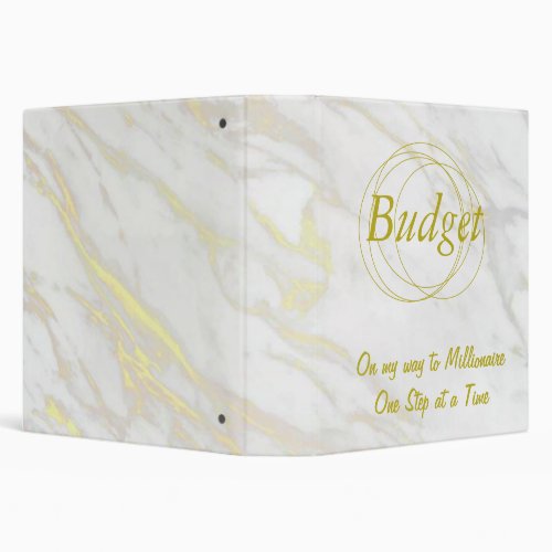White Gold Marble Budget Binder