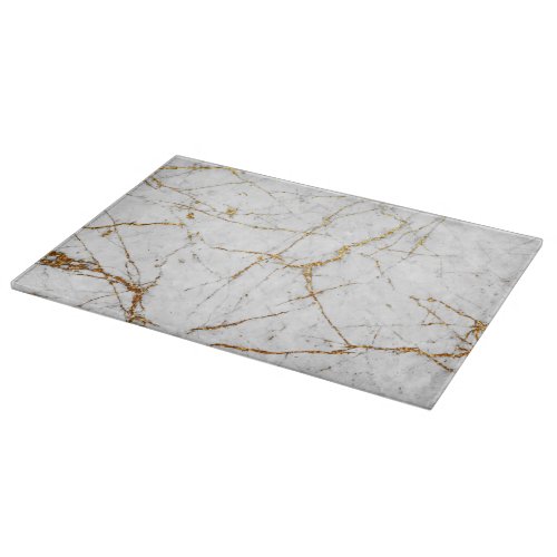 White  gold marble cutting board