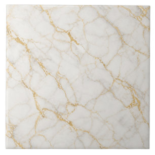 White Gold Marble Luxury Seamless Pattern Ceramic Tile
